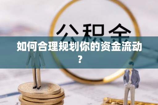 安多如何合理规划你的资金流动？