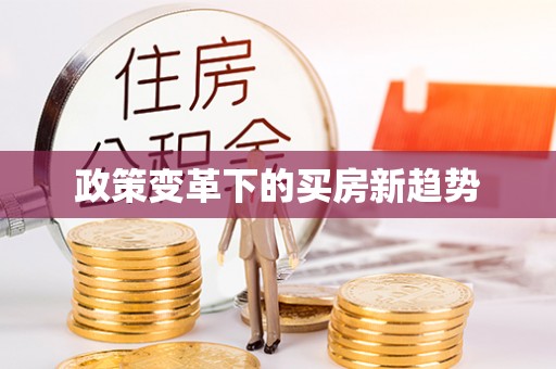 安多政策变革下的买房新趋势