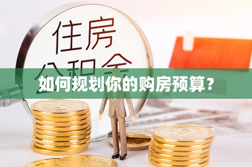 安多如何规划你的购房预算？