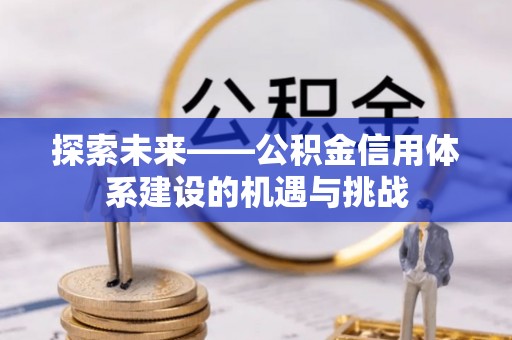 安多探索未来——公积金信用体系建设的机遇与挑战