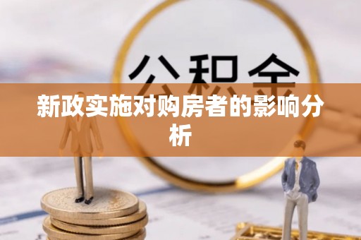 安多新政实施对购房者的影响分析