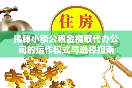 安多揭秘小额公积金提取代办公司的运作模式与选择指南
